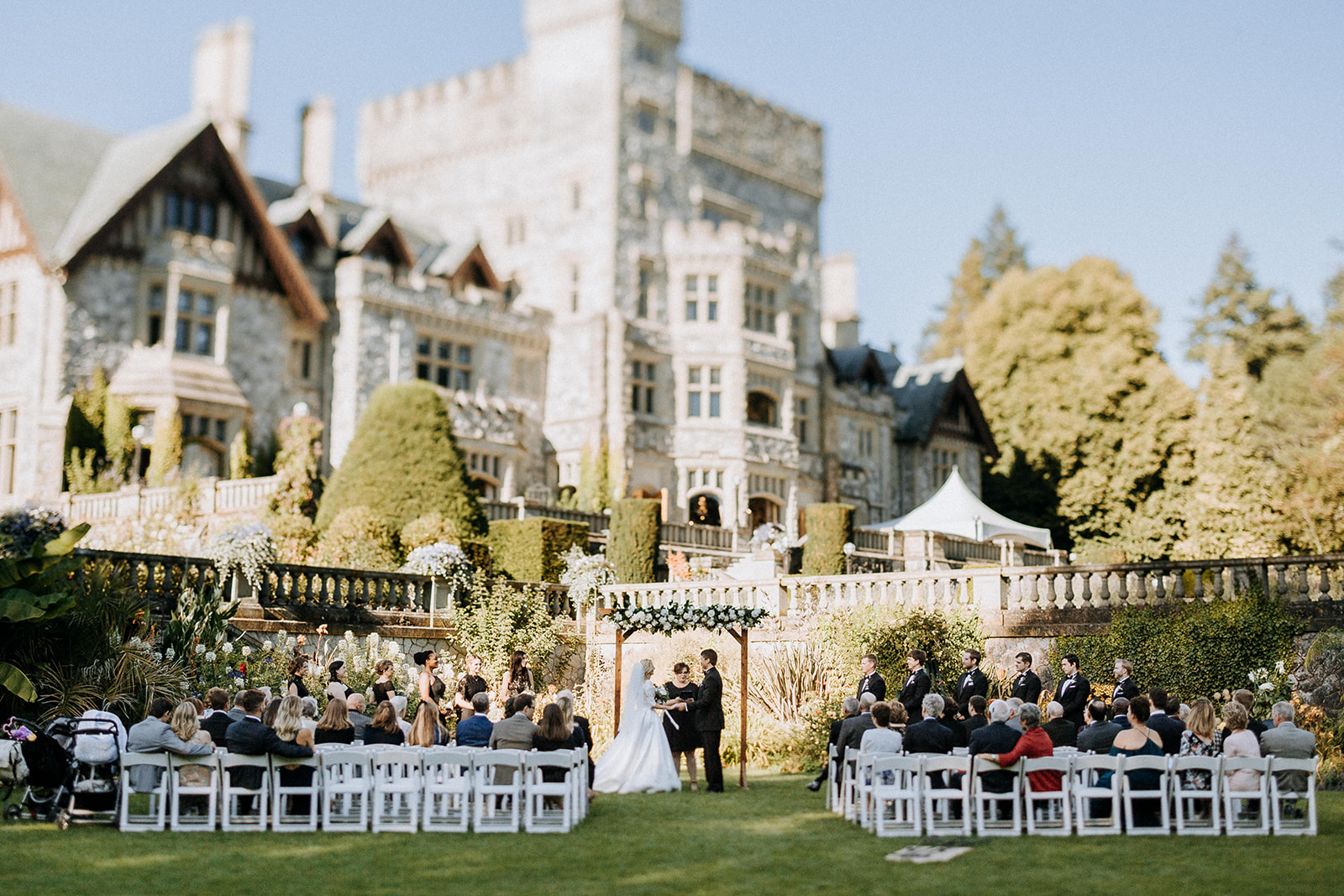 Hatley Castle Wedding photographer ceremony
