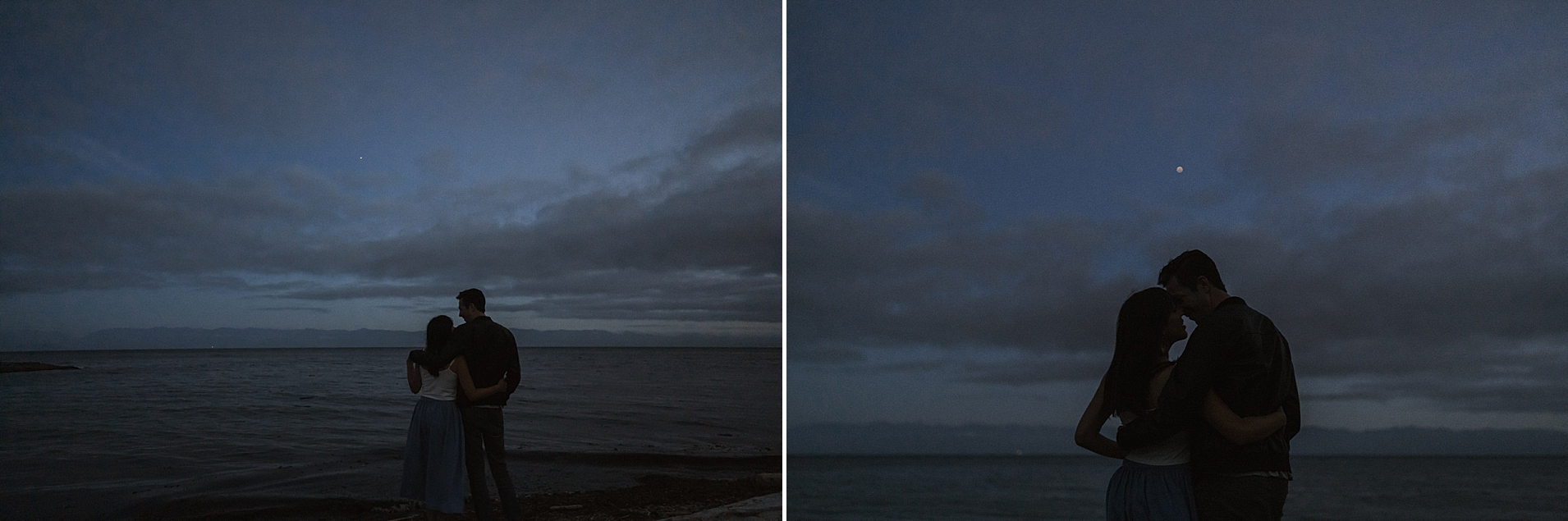 beach blue hour vancouver island engagement couple.jpg