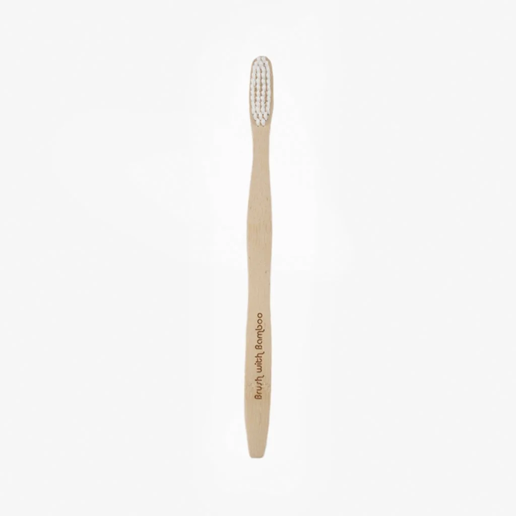 Toothbrush. Shop Made of bamboo, not plastic. Since it is compostable, this toothbrush helps to eliminate one of the most prevalent forms of ocean plastic pollution.