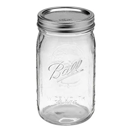 Mason Jars. Great for storing bulk food items and come in an assortment of sizes. You can also commonly find mason jars at your local second hand shop, or buy them new at Amazon, Target, or Ace Hardware. I strongly suggest exchanging the lids with stainless steel rings if you plan to clean them in the dishwasher, so they don’t rust.