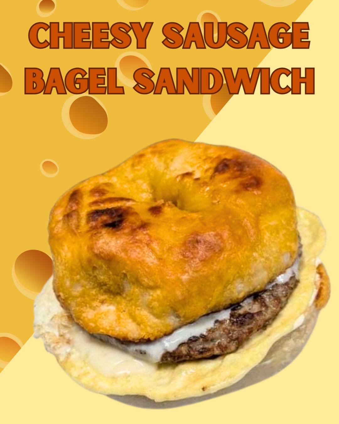 The Cheesy Sausage Bagel Sandwich, the yummiest, cheesiest way to start your day!! 😍🧀

#manitou #manitousprings #coloradosprings #coloradosmallbusiness #reddogcoffee #coffee #latte #sandwich