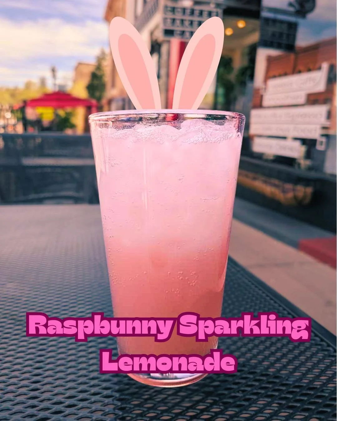 The Raspbunny Sparkling Lemonade!! This delicious refresher is a raspberry flavored sparkling lemonade, topped with a splash of coconut milk! 🍓🥥 It will have you hop, hop, hopping down the street after your visit to Red Dog! 🐰💗

#manitou #manitou
