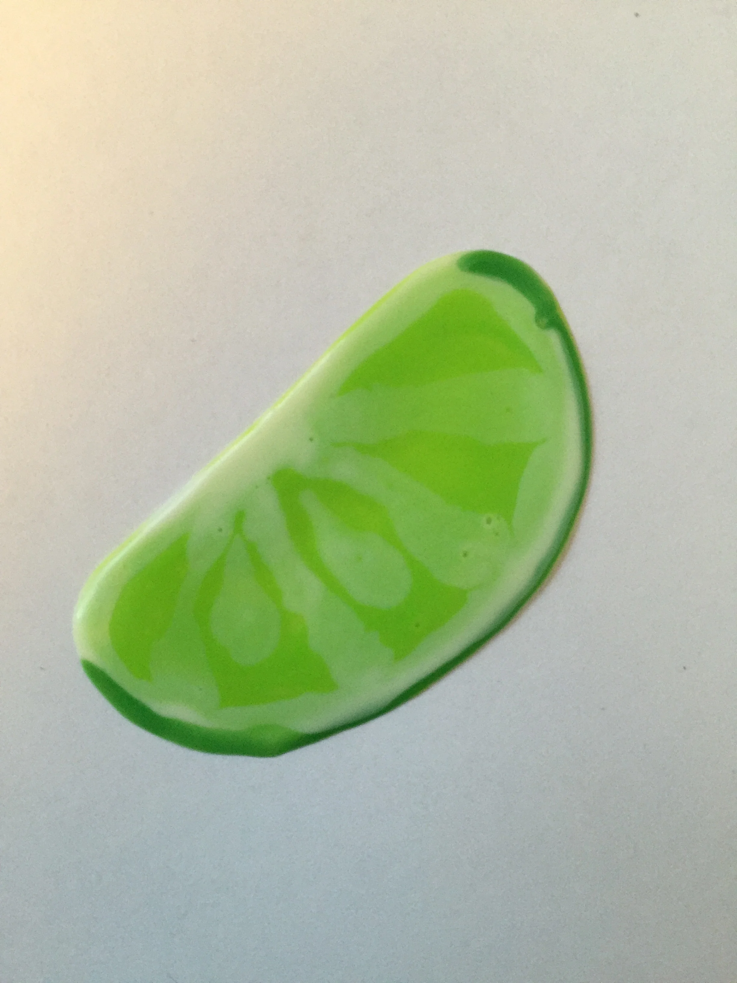 Dyed school glue. 2014