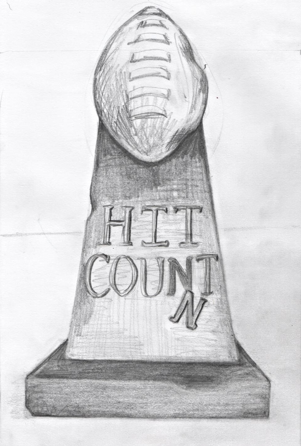 "Hit Count" book cover sketch