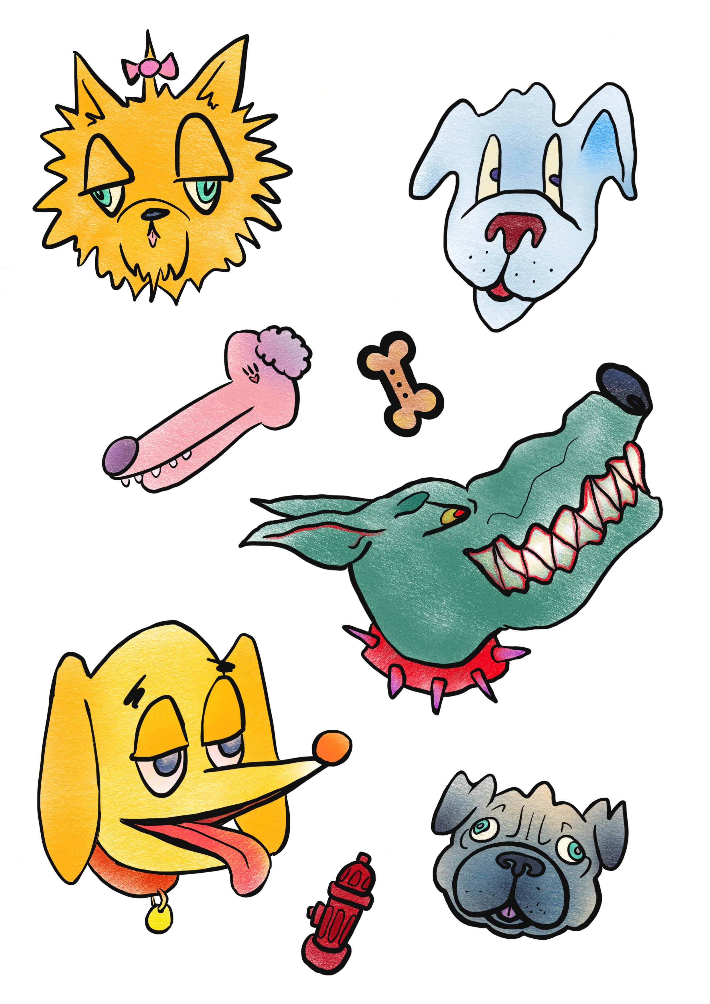 Pups Sticker Set