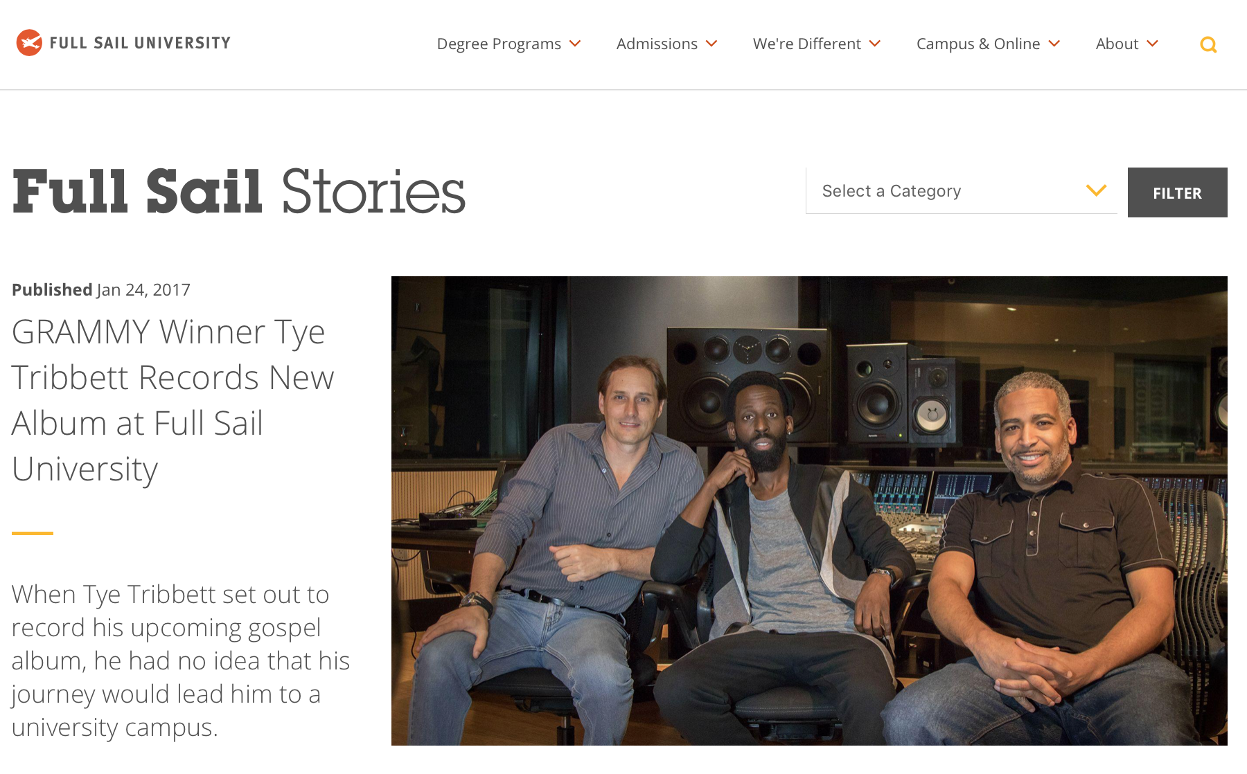 Industry collaborations: tye Tribbett