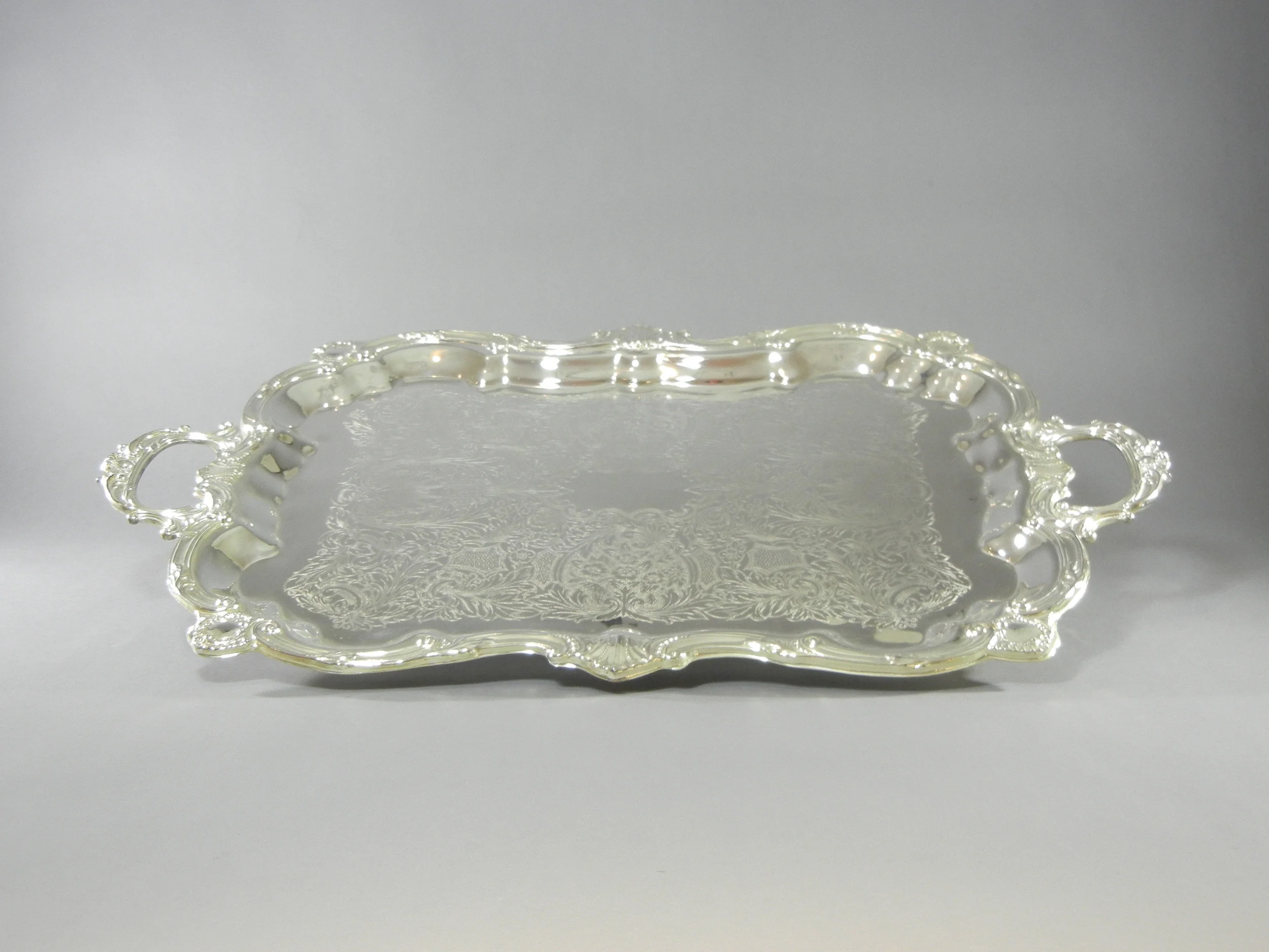Silverplated Rectangular Tray with Handles.JPG