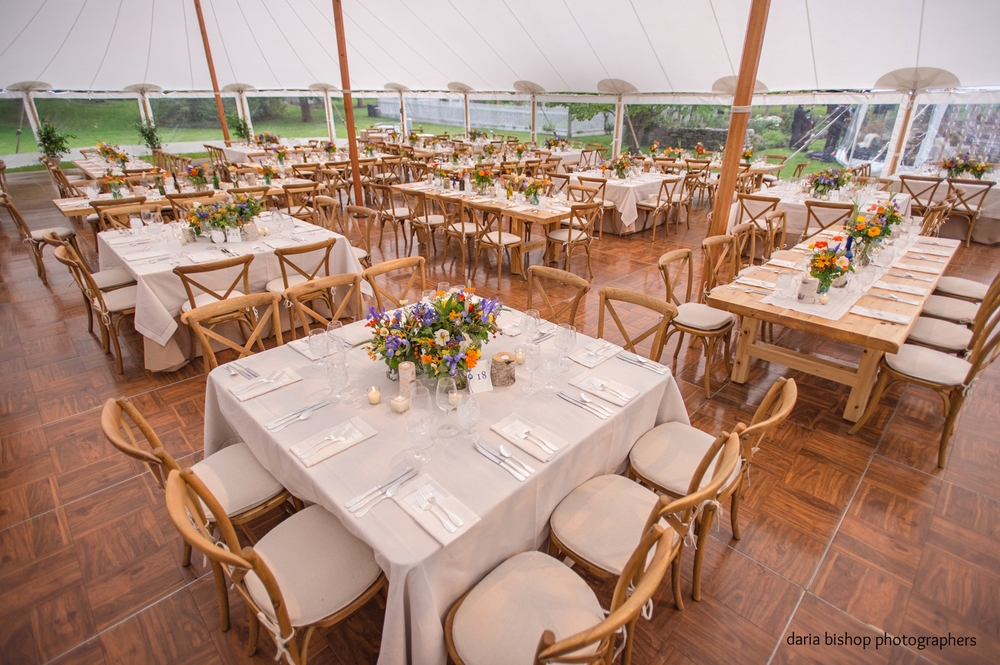 Vermont Farm Tables, Square Tables Wedding Reception