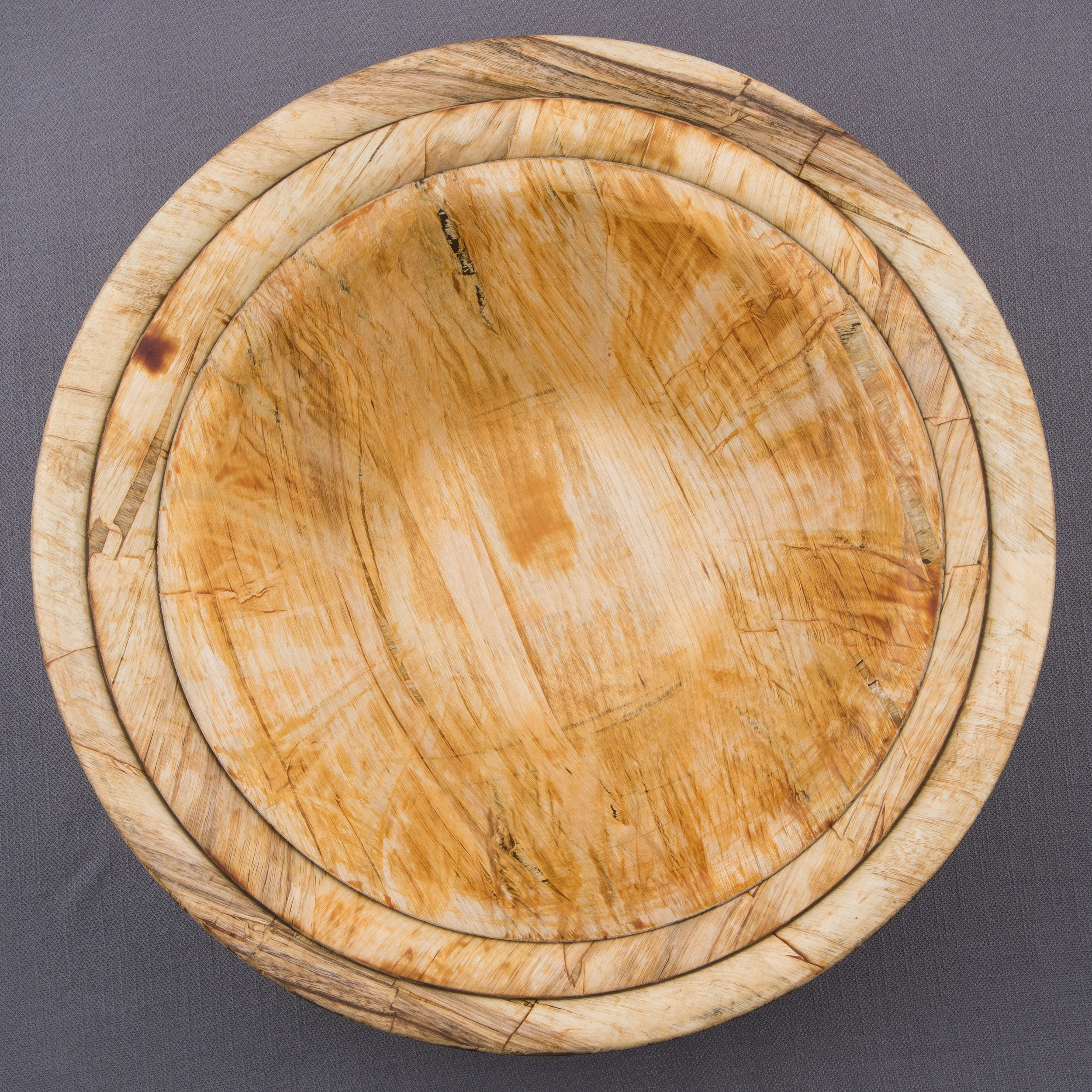 Natural Hardwood Tapered Bowls