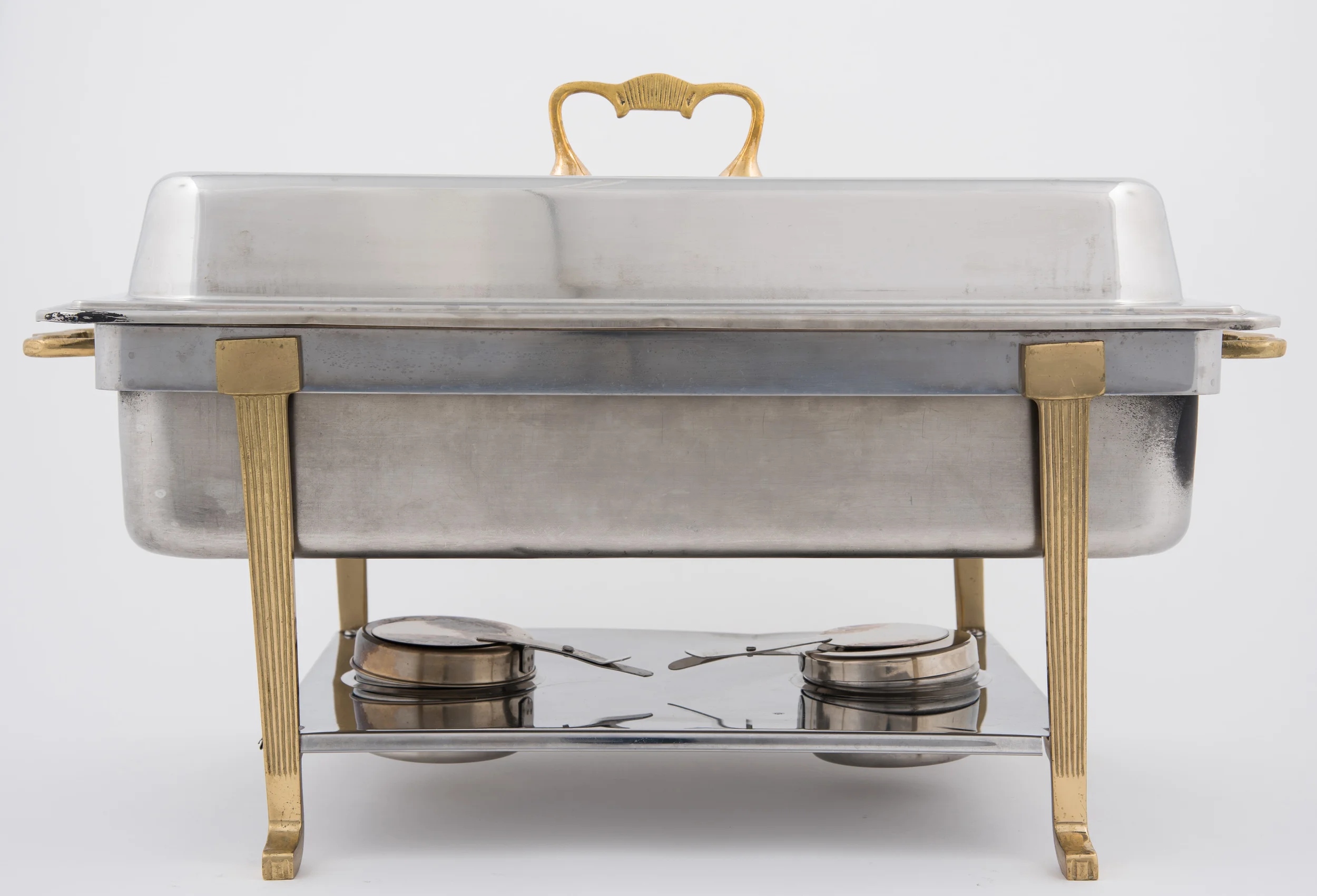 Chafing Dish with Brass Trim (8 quarts)