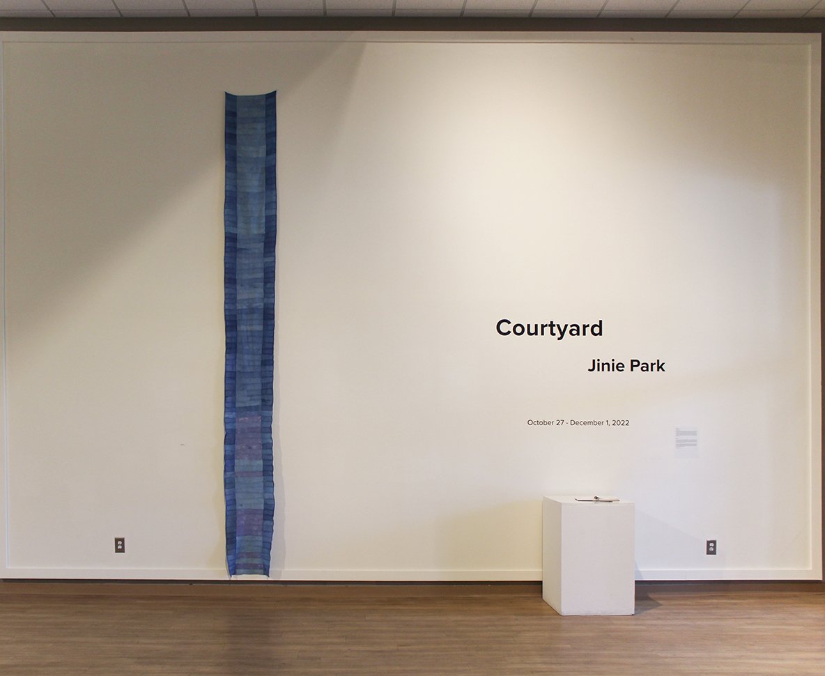 Courtyard exhibition view at Columbia University in South Carolina