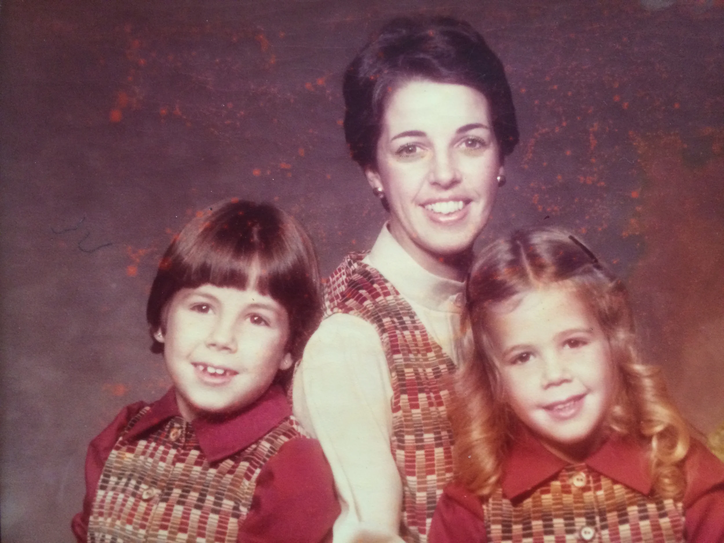Me and Mom and Sister. Mom made those vests. (Disclaimer: Not a recent photo.)