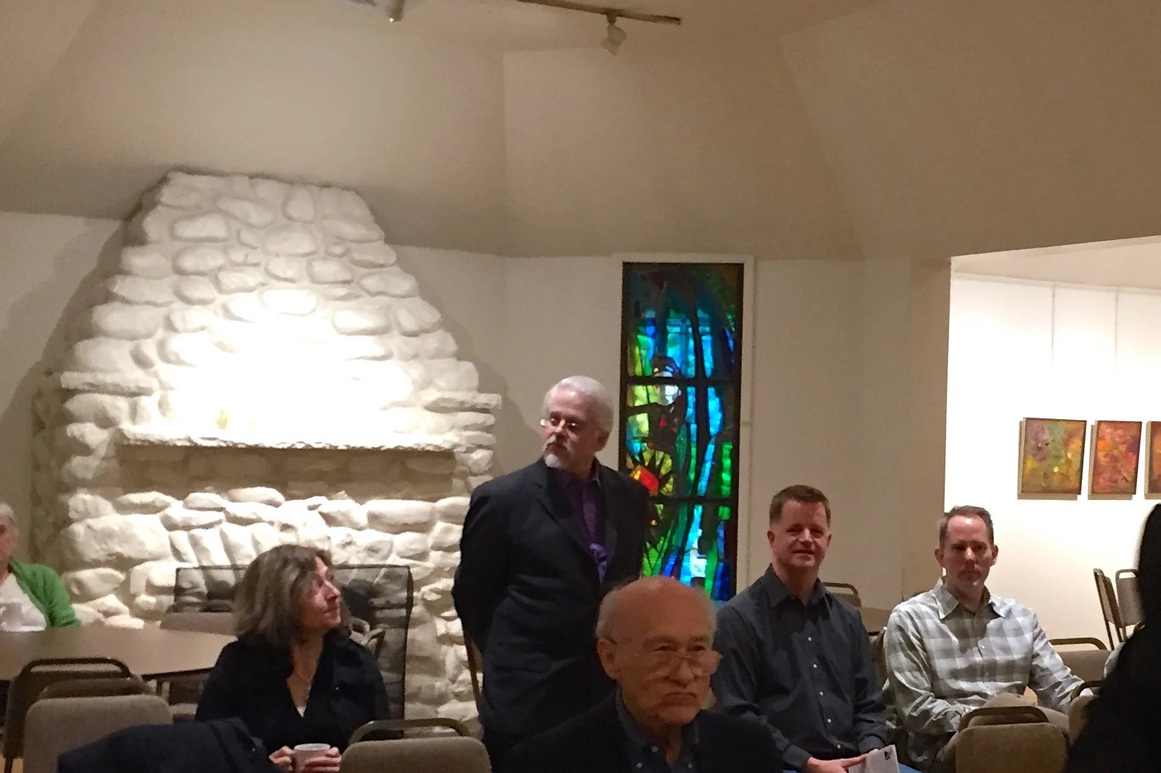 Ron visiting with friends before the concert