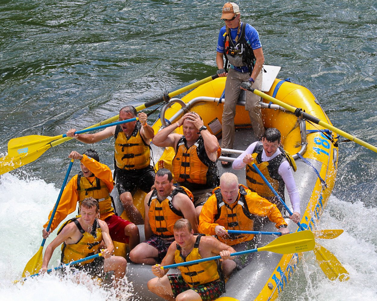 Lizzie guiding on the Snake River. 