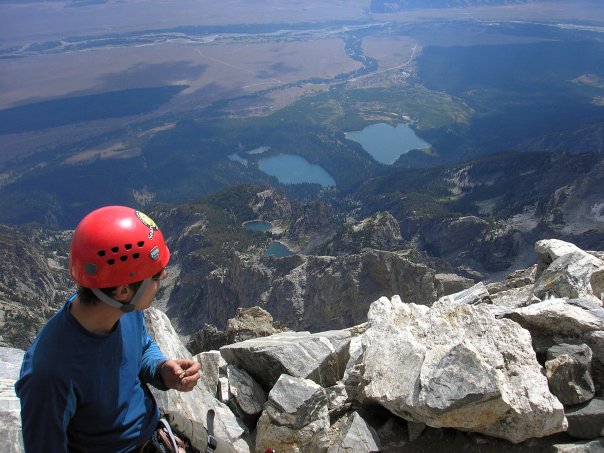 Alex on the summit of the Grand.