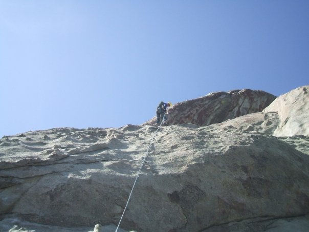 Alex climbing at City of Rocks.
