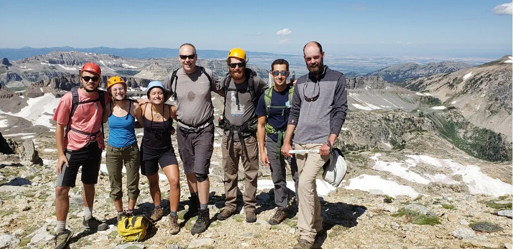Pete Nielsen, middle, used the BackcountrySOS app to help save an injured hiker in the Tetons. He credits his friends for providing immediate care to the hiker before emergency crews could arrive. Photo: Pete Nielsen