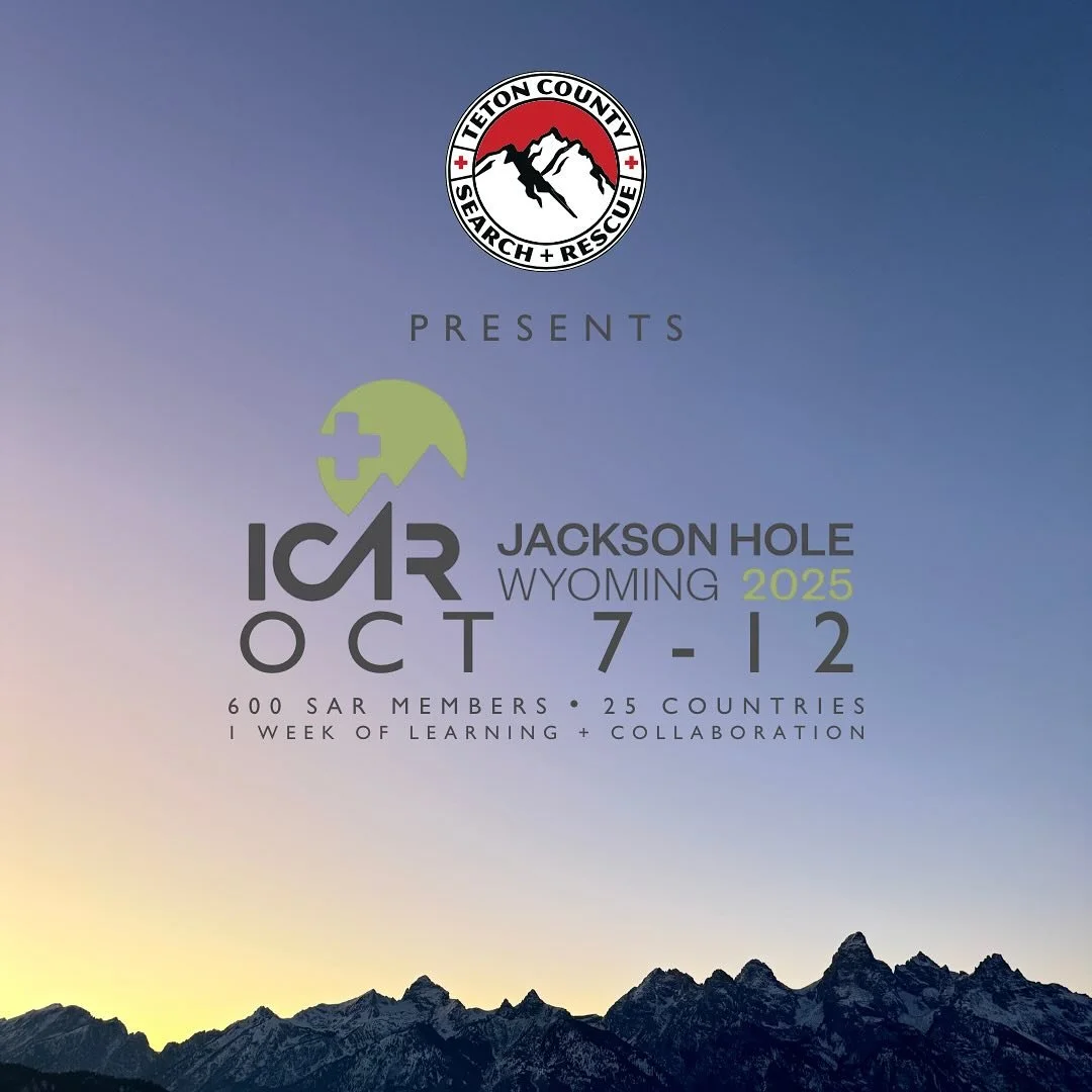 ICAR Jackson Hole is finally here! All this week, 600 rescuers from around the world will be in Jackson to learn, collaborate and connect with other SAR members for the sole purpose of saving more lives in the backcountry.

Let's give all ICAR attend