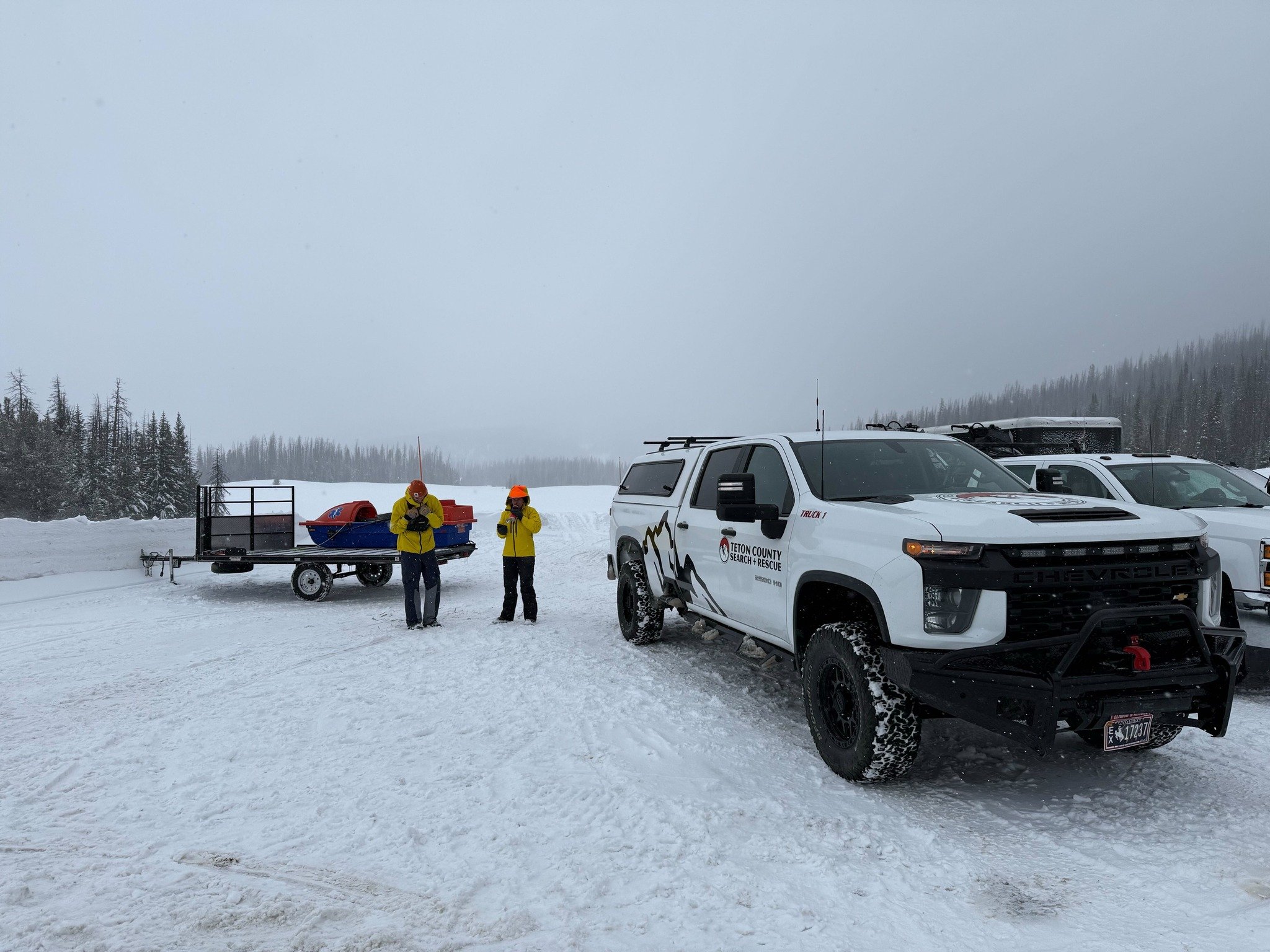 At 11:40 a.m. on Friday, January 2, Teton County Dispatch received a Garmin SOS activation from the Togwotee Pass area. The emergency concerned a 42-year-old snowmobiler who had sustained a significant leg injury after crashing on his machine.

Teton