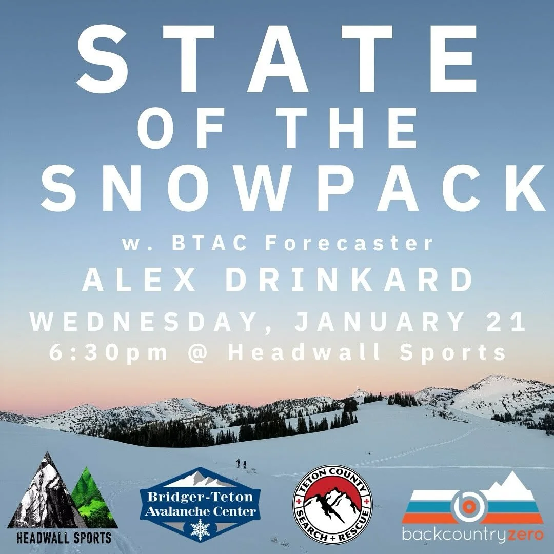 See you TOMORROW!

(And every other Wednesday through March!)

Up this week: @btacavy Forecaster Alex Drinkard to talk about what&rsquo;s up with these sun crusts, surface hoar, and stubborn pockets of avalanche terrain&hellip;and what it means for o