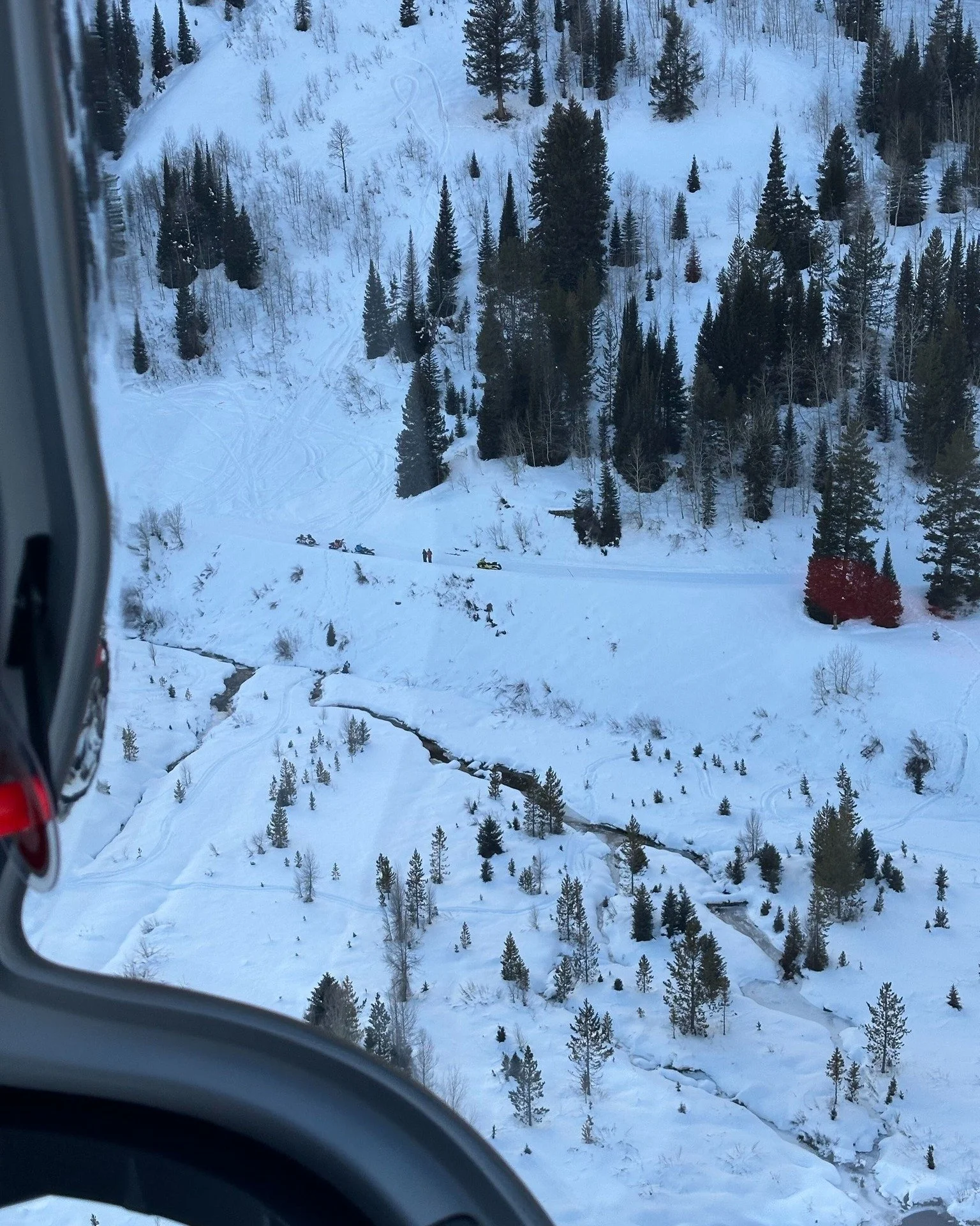 On Friday, January 23, Teton County Search &amp; Rescue responded to two separate snowmobile accidents on the Granite Creek Road. 

The first call came in at 3:58 p.m., regarding a 39-year-old male who had crashed his snowmobile and rolled about 30 f