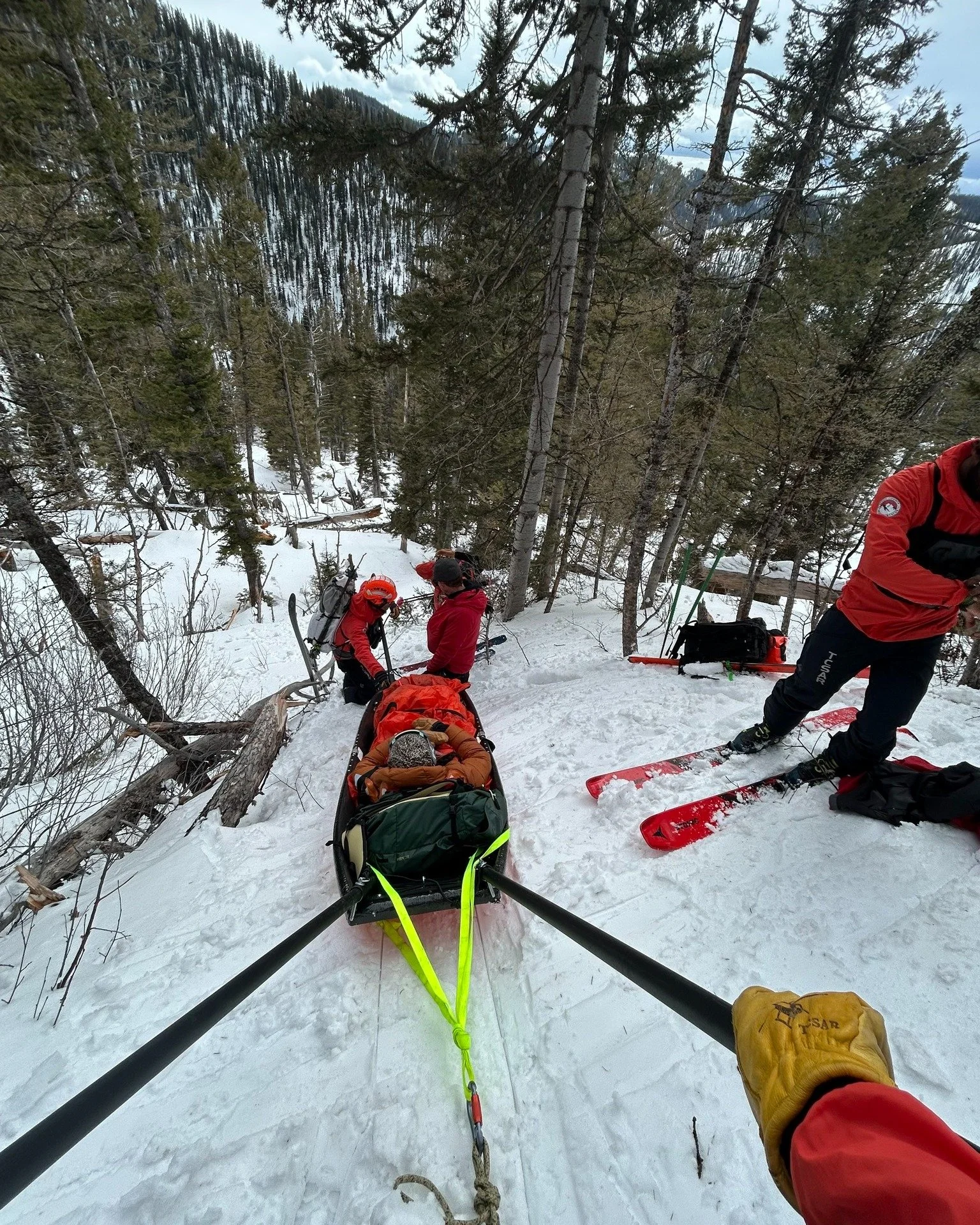 At 12:29 p.m. on Friday, March 13, Teton County Search &amp; Rescue received an emergency alert for an injured skier on the South Ridge of Taylor Mountain. The skier, a local 28-year-old female, sustained a knee injury while skinning up from the Coal