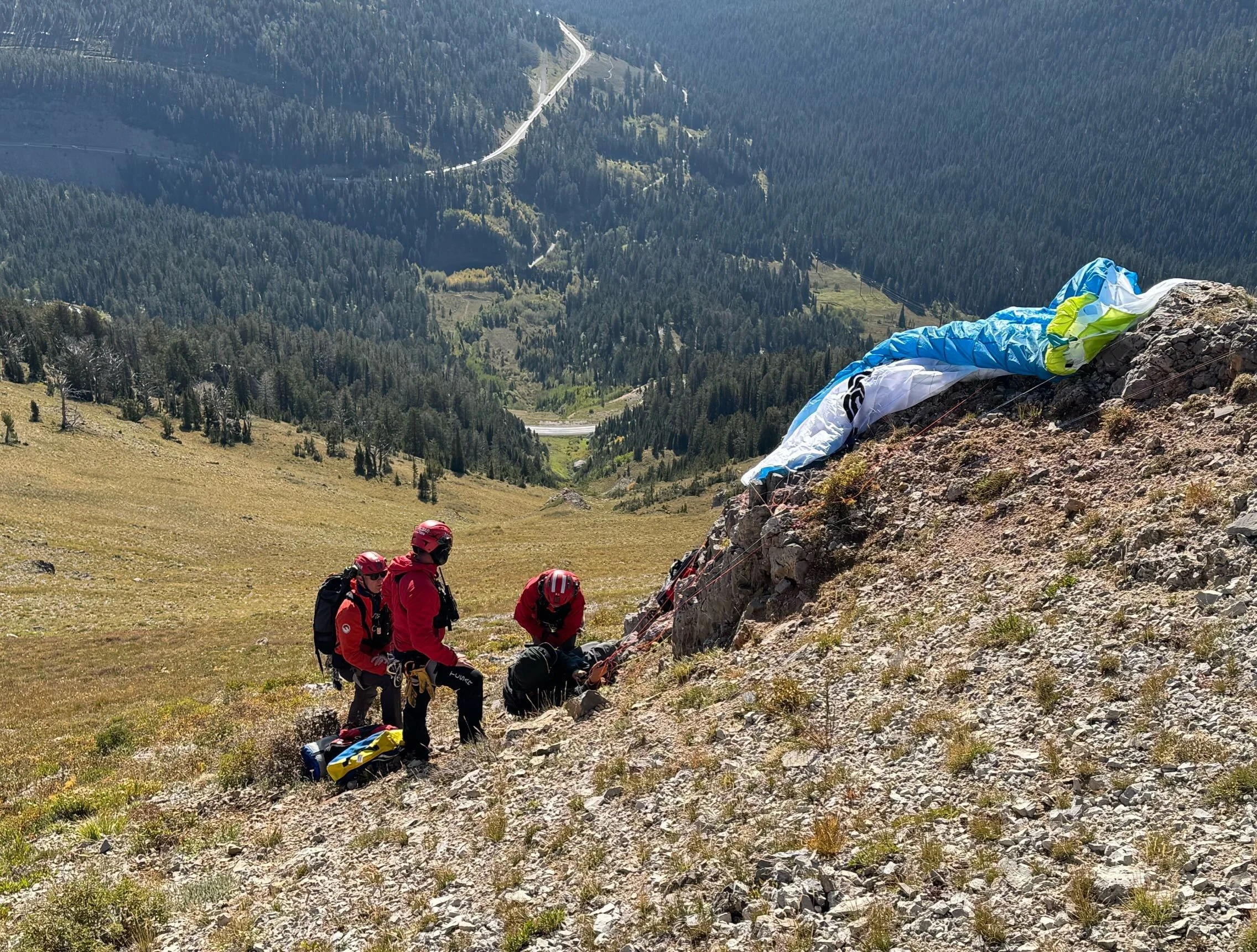 TCSAR responded to four calls in two days last week.

The first two rescues involved two backpackers from the same party, but at different times, on the Teton Crest Trail. Both men in their 60s were backpacking as part of a group.

One man reported a