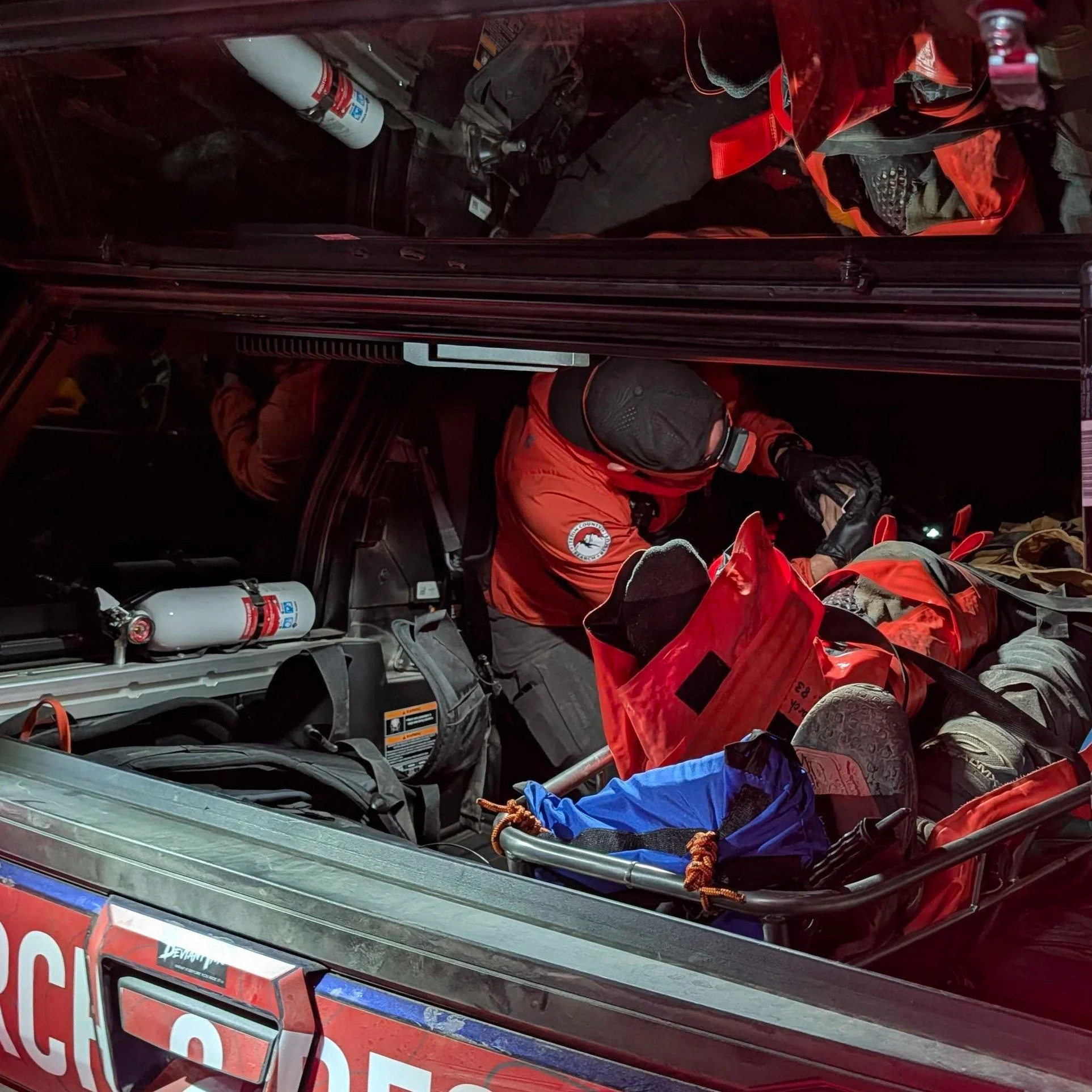 At 6:47 p.m. on Wednesday, October 7, Teton County Dispatch received a text-to-911 message from a local male who reporting being injured in a motorcycle accident on upper Flat Creek Road. 

The patient had been riding a dirt bike on the bumpy 4x4 roa