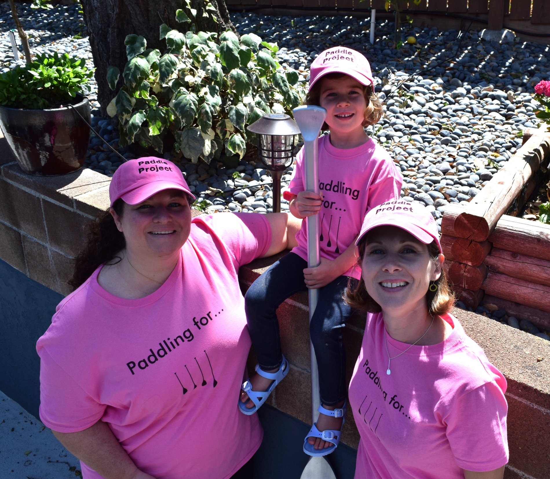 Laura, Vera and me in our Paddle Project gear ready to go.