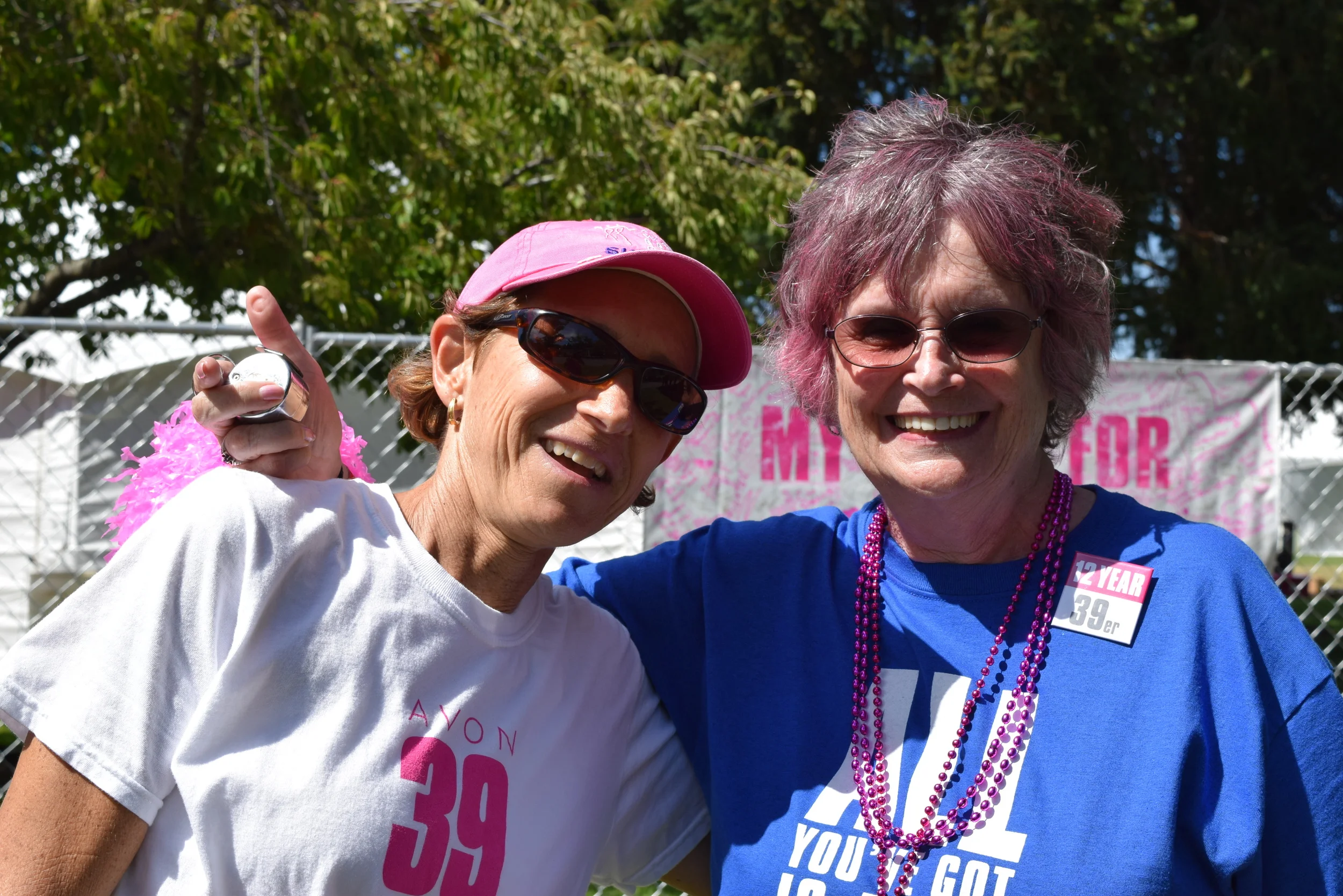 Tami, a 12 year survivor (and 12th year walking), and her mom, working crew at the walk.