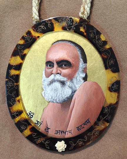 Bhagavan Adi Da with Gold and Tortoise Shell, jewelry pendant
