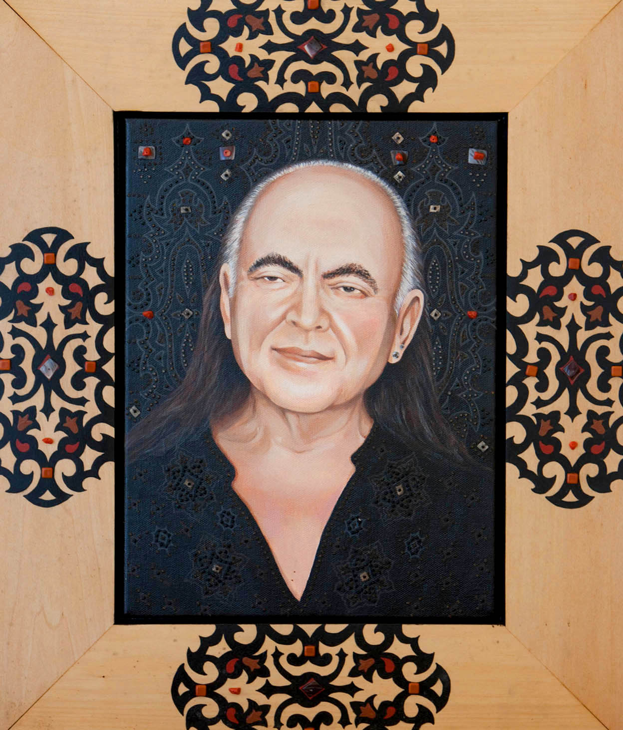 Bhagavan Adi Da in Black with Coral and Shells , 2003