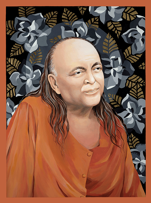Bhagavan Adi Da with Double Narcissus, 2002