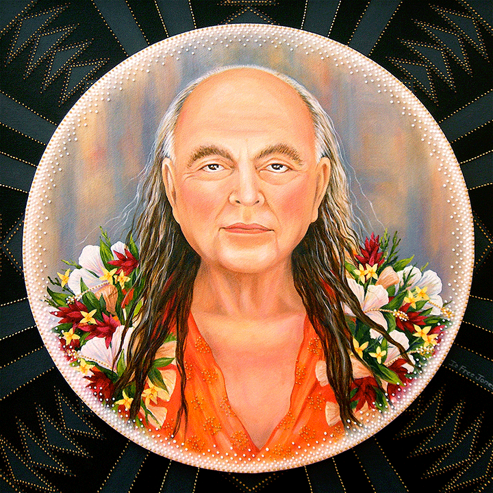 Bhagavan Adi Da in Orange, Adorned with Salusalu, 2006