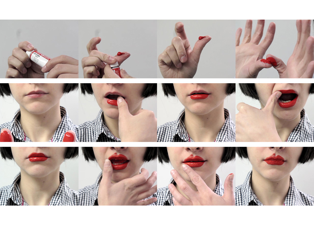 Painting Lips (Video Stills), 2014 Pigment print on matte cotton rag paper, 13 x 19 inches, edition of 3