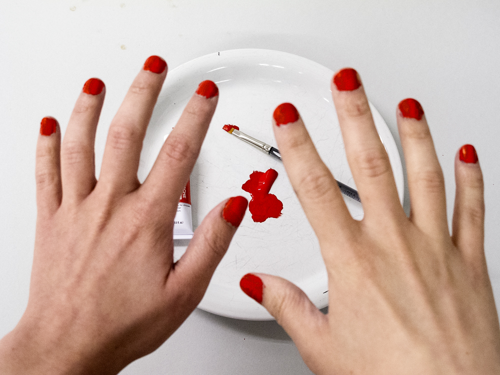 Painting Nails (Hands), 2014 Pigment print on matte cotton rag paper, 16 x 12 inches, edition of 3