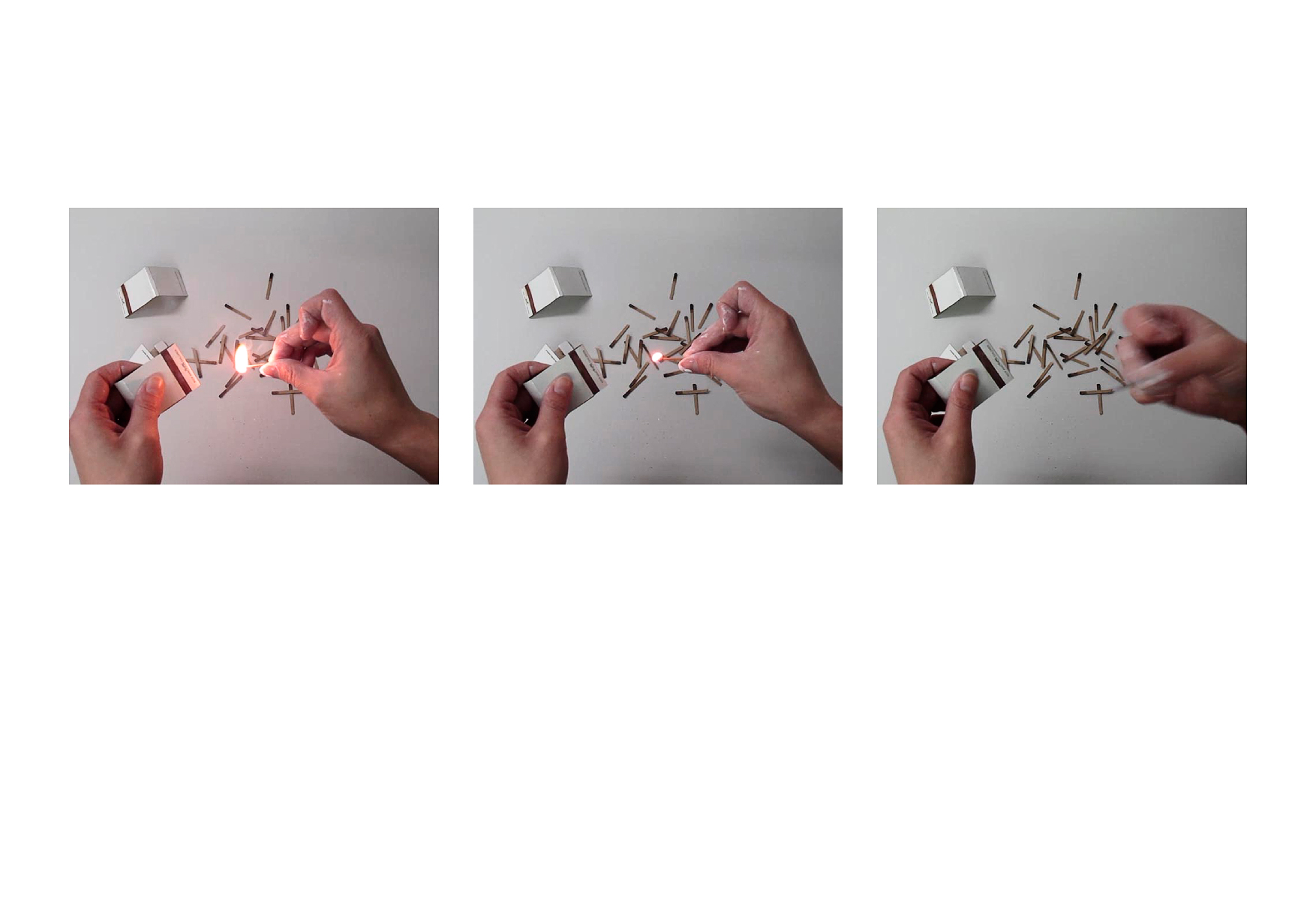 Wasting Matches (Flame Stills), 2014 Pigment print on matte cotton rag paper, 13 x 19 inches, edition of 2