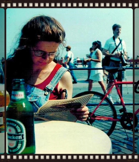 Here I am, at Coney, at said sideshow with said beverage, circa 1996.
