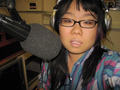 Five minutes to air in the BSR studio, circa 2009.