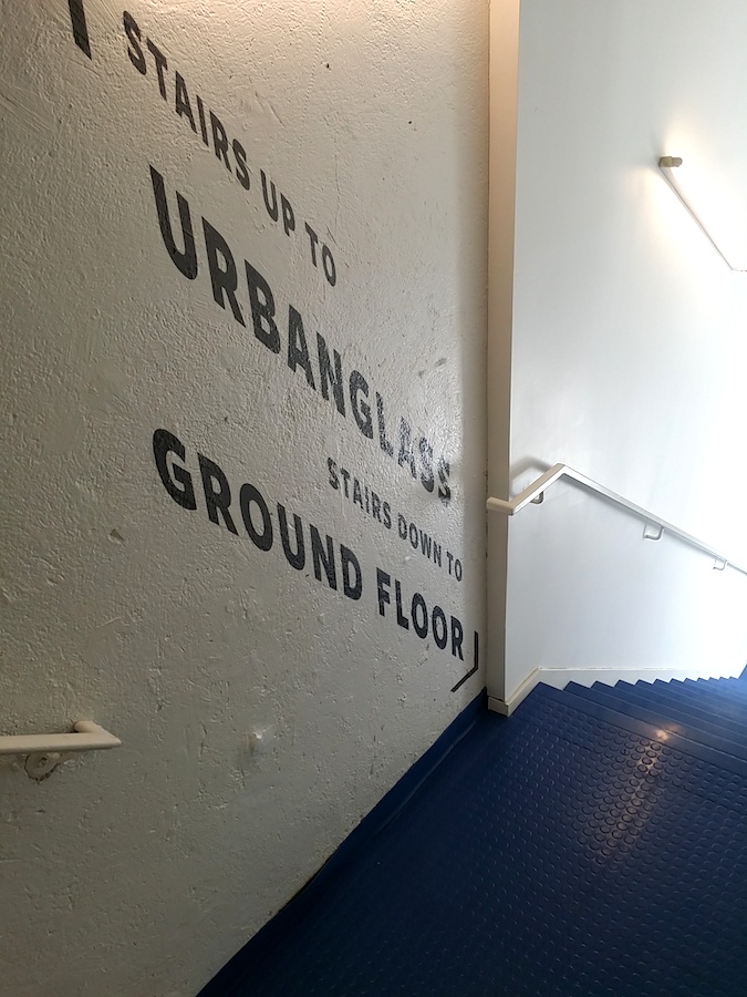 Urban shares the building with an arts center and a café, with a wonderful first-floor exhibition space....