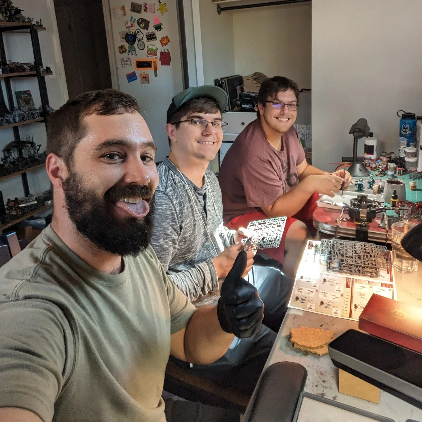 Painting with my boys. Another way back from Sept of 23. Old retro 90's Blood Angel for Merit. Swipe / Click around for some other random models from the end of '23.