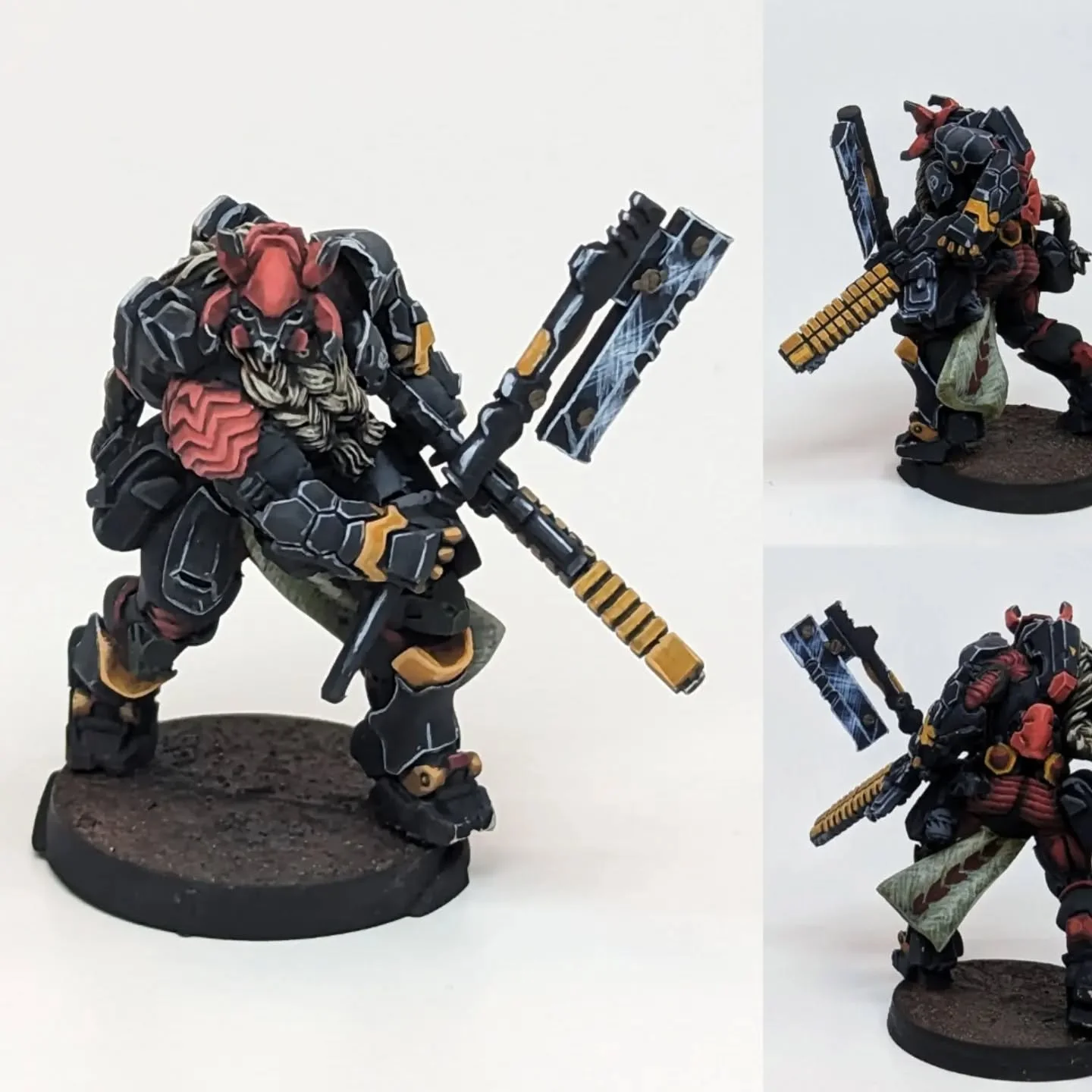 First Infinity model complete! This is a Suryat from the Morat Fireteam Pack. amazing sculpt with a bounty of opportunities to try new techniques. 10/10 experience.