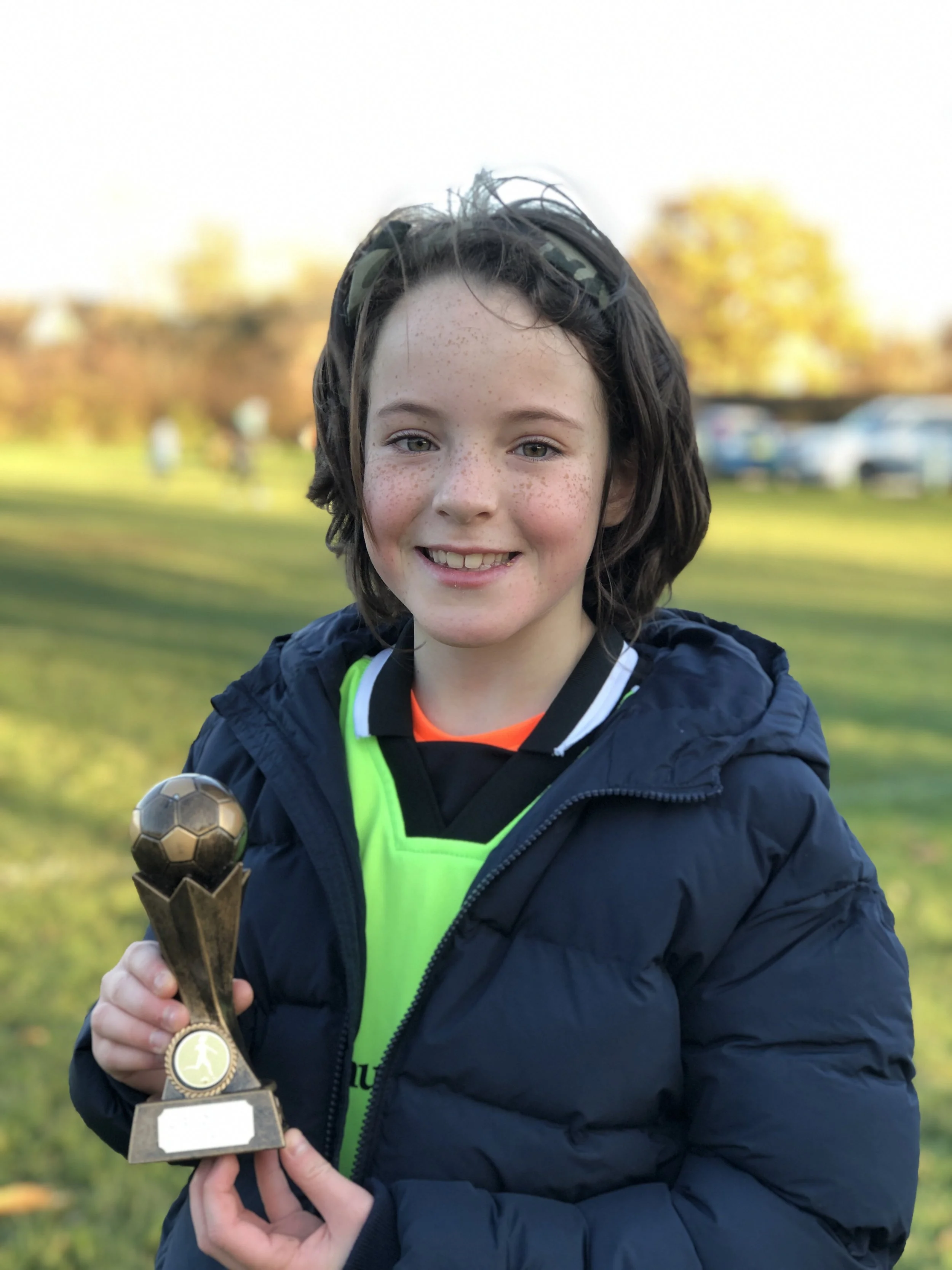 My daughter plays football and I'm her biggest fan