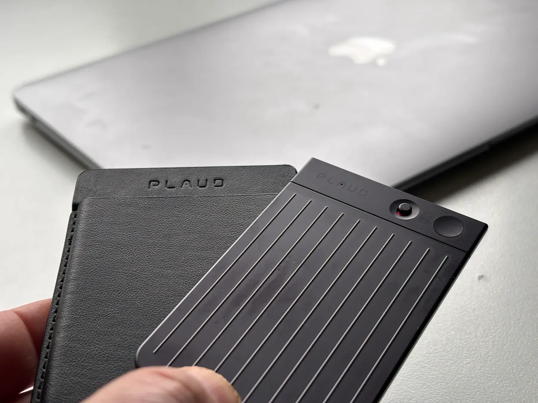 The original Plaud Note with its magnetic case, designed for simple everyday use.