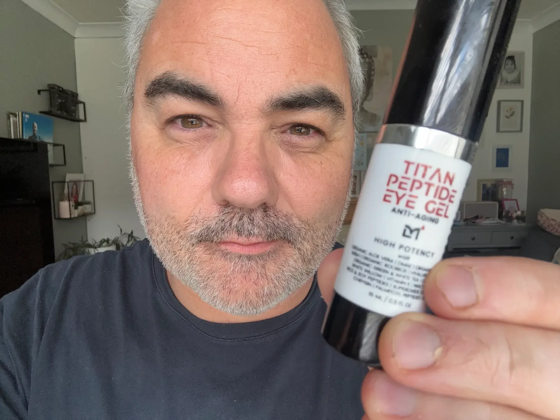Jerome reviewing Man Labs Titan Peptide Anti-Aging Eye Gel for men over 40