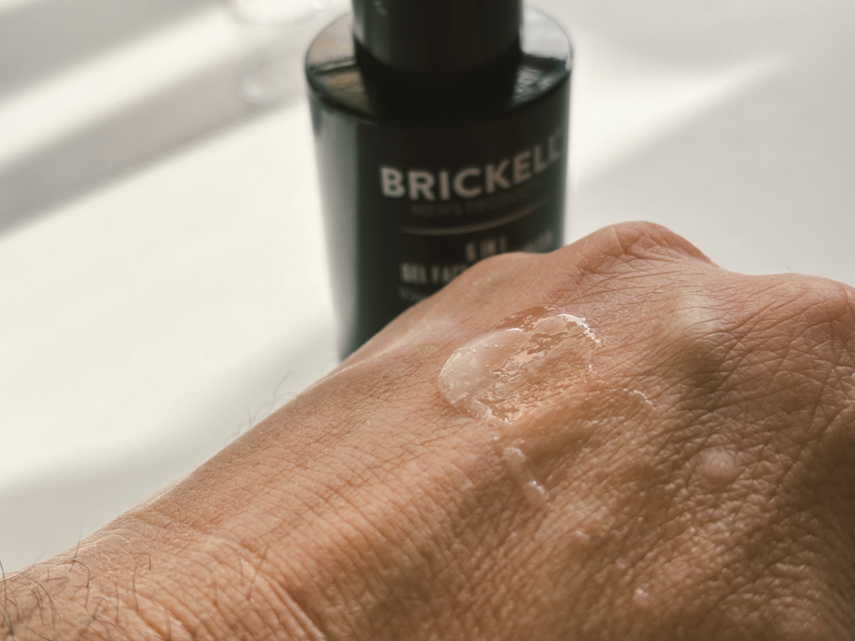 Brickell 6 in 1 Gel on my hand