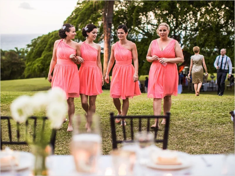 a - Rose hall Great House Wedding - bridesmaids walking to reception.jpg