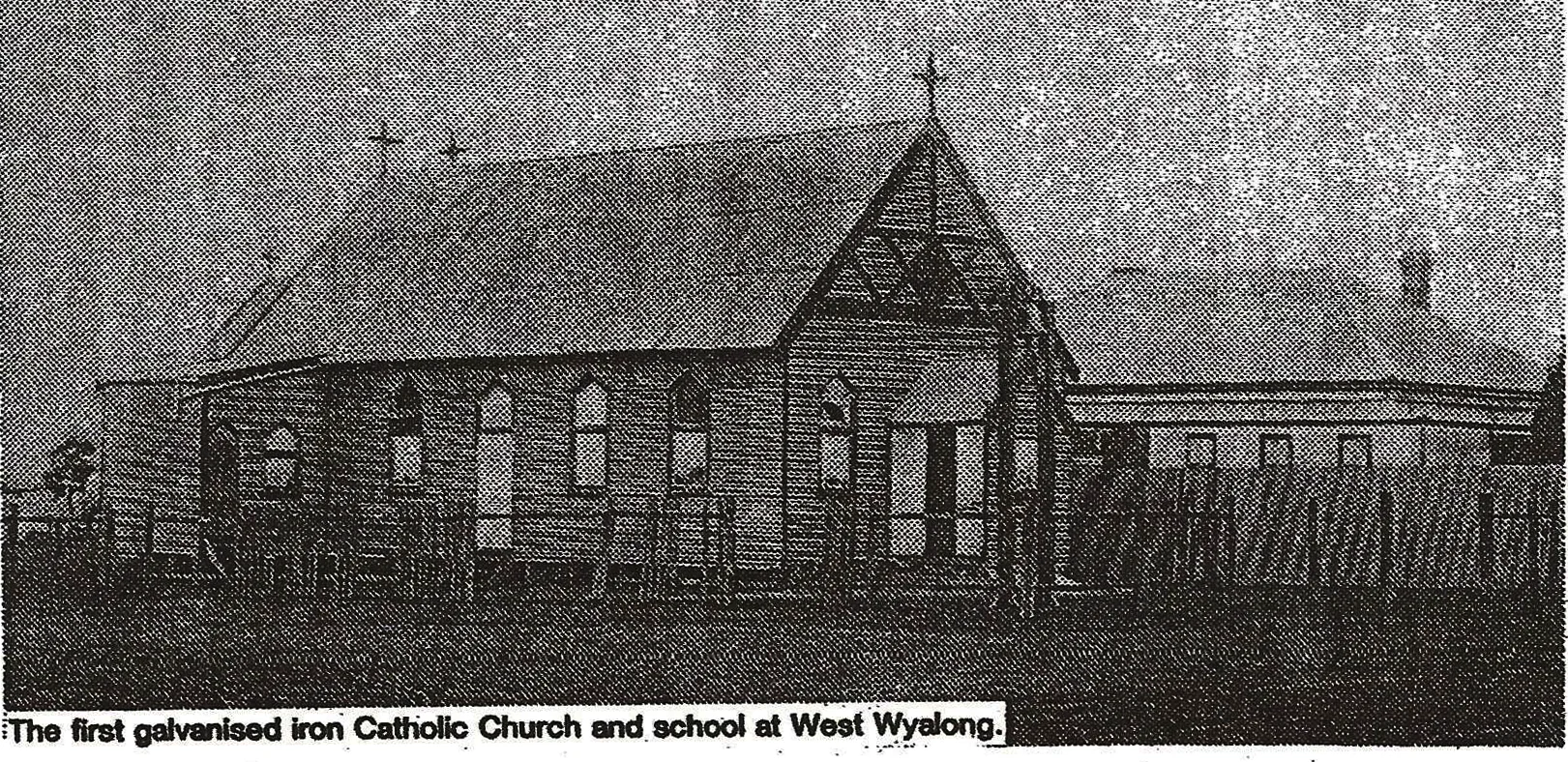 The first St Mary's Church at Wyalong, presumably pre-dating Anthony Conway's gift of a bell