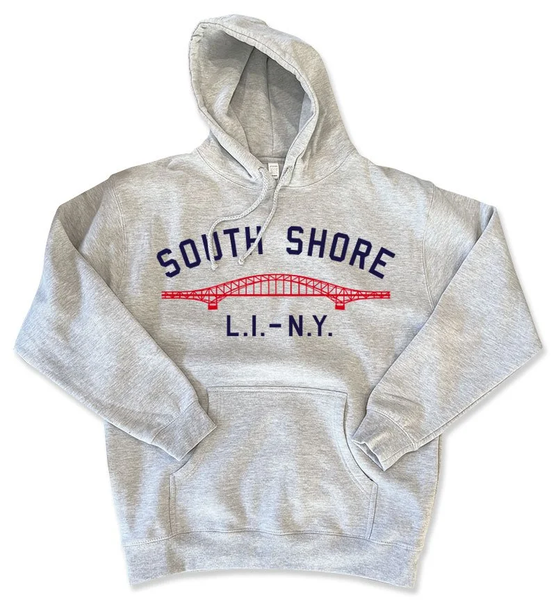 South Shore L.I.-N.Y. Sweatshirt / Navy and Red on Grey