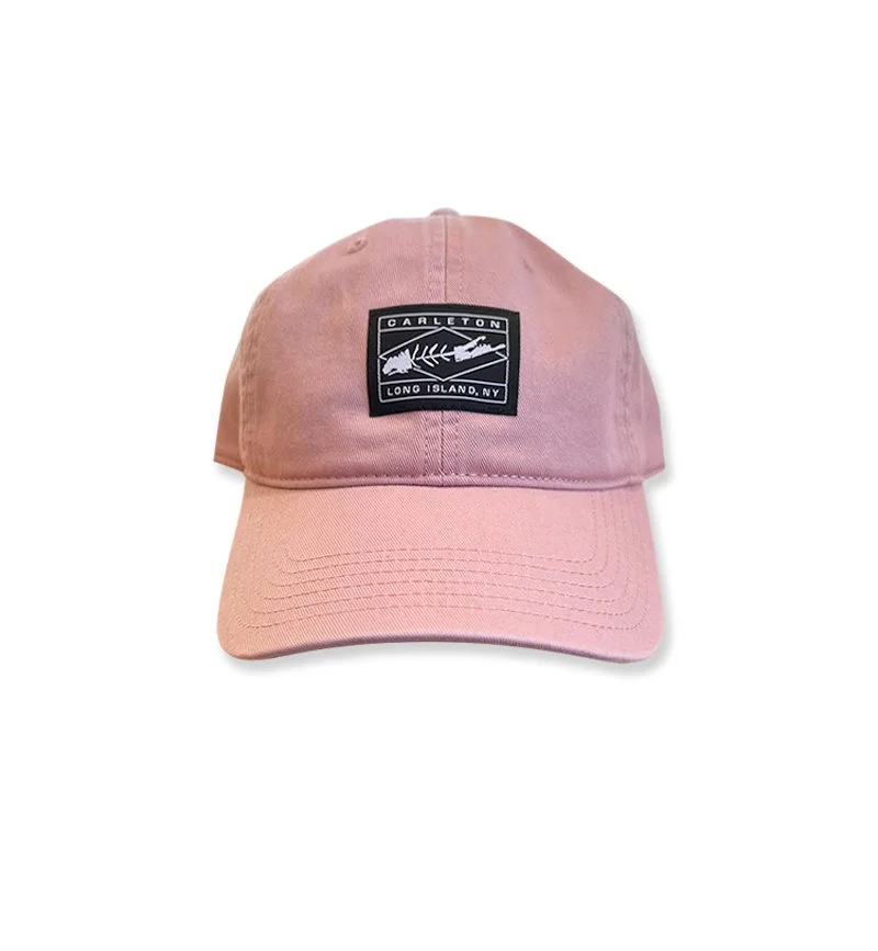 LI Fish Label Dad Hat / Dust Pink